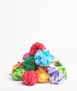 If you can conceive it, you can create it. Studio shot of a pile of crumpled up paper balls. Royalty Free Stock Photo