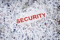 Shredded is safest. Studio shot of a pile of shredded paper. Royalty Free Stock Photo