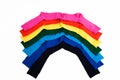Studio shot of Rainbow socks Royalty Free Stock Photo