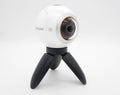 Studio shot of Samsung Gear360 virtual reality 360 degree camera