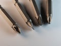 Studio shot of  silver screwdrivers on white background Royalty Free Stock Photo