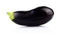 Studio shot of single aubergine eggplant isolated white Royalty Free Stock Photo