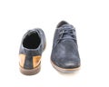 Studio shot dark blue men dress blucher shoes isolate on white b Royalty Free Stock Photo