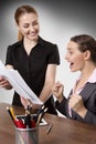 Office Women looking at Documents Royalty Free Stock Photo