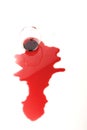 Studio shot of wine stain Royalty Free Stock Photo