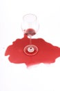 Studio shot of wine stain Royalty Free Stock Photo