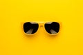 Studio shot of yellow sunglasses Royalty Free Stock Photo