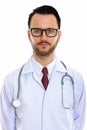 Young handsome bearded man doctor Royalty Free Stock Photo