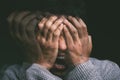 When your mind is your own worst enemy. Studio shot of a young man experiencing mental anguish and screaming against a Royalty Free Stock Photo