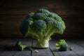 Studio showcase broccoli, a nutritious vegetable captured in detail