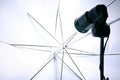 Studio slave flash and umbrella Royalty Free Stock Photo