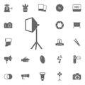 Studio softbox icon. Simple element illustration. Symbol design