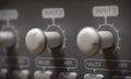 Studio sound processor with with compressors, preamplifiers and audio interfaces Royalty Free Stock Photo