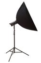 Studio strobe with softbox Royalty Free Stock Photo