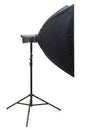 Studio strobe with softbox Royalty Free Stock Photo