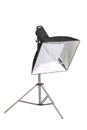 Studio strobe with softbox Royalty Free Stock Photo