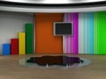 Studio tv virtual set