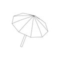 Studio umbrella icon in isometric 3d style Royalty Free Stock Photo