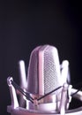 Studio voiceover microphone Royalty Free Stock Photo