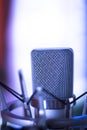 Studio voiceover microphone Royalty Free Stock Photo