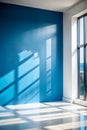 Studio Wall Interior Background with Shadow from Window for Product Presentation Royalty Free Stock Photo