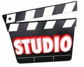 Studio Word Movie Claper Board Film Production Company Royalty Free Stock Photo