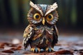 Studious Cute owl. Generate Ai