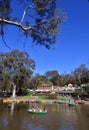 Studley park Boatsheds on the Yarra-River in Melbourne