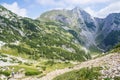 Studor pass, Julian alps, Slovenia - Avgust 18, 2012: Hikers app Royalty Free Stock Photo