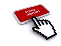 Study abroad button on white Royalty Free Stock Photo