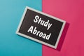 Study Abroad - text on chalkboard