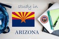 Study in Arizona. USA state. US education concept. Learn America concept Royalty Free Stock Photo
