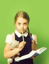 Study and back to school concept. Kid in school uniform Royalty Free Stock Photo