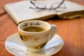 Study break with an espresso coffee Royalty Free Stock Photo