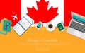 Study in Canada concept for your web banner or.