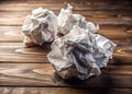 A Study in Contrasts A CloseUp of a Precisely Arranged Stack of Crumpled White Papers Resting on a