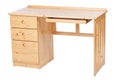 Study desk over white, with clipping path