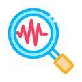 Study earthquake icon vector outline illustration Royalty Free Stock Photo