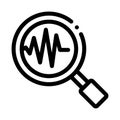 Study earthquake icon vector outline illustration Royalty Free Stock Photo