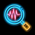 study earthquake neon glow icon illustration Royalty Free Stock Photo