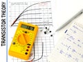 Study electronics - Transistor theory Royalty Free Stock Photo