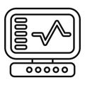 Study equipment experiment icon outline vector. Discovery research Royalty Free Stock Photo