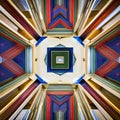 A study in geometric abstraction, with precise angles, symmetrical compositions, and clean lines that create a visually structur
