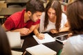 Study group doing homework