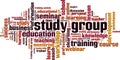 Study group word cloud Royalty Free Stock Photo