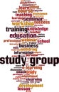 Study group word cloud Royalty Free Stock Photo