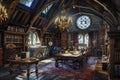 The study hall of the Enchanted Academy a nexus of mystical learning