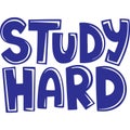 Study Hard Motivational Poster Design Royalty Free Stock Photo