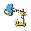 Adjustable desk lamp doodle icon in modern style, premium vector Royalty Free Stock Photo
