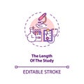 Study length concept icon